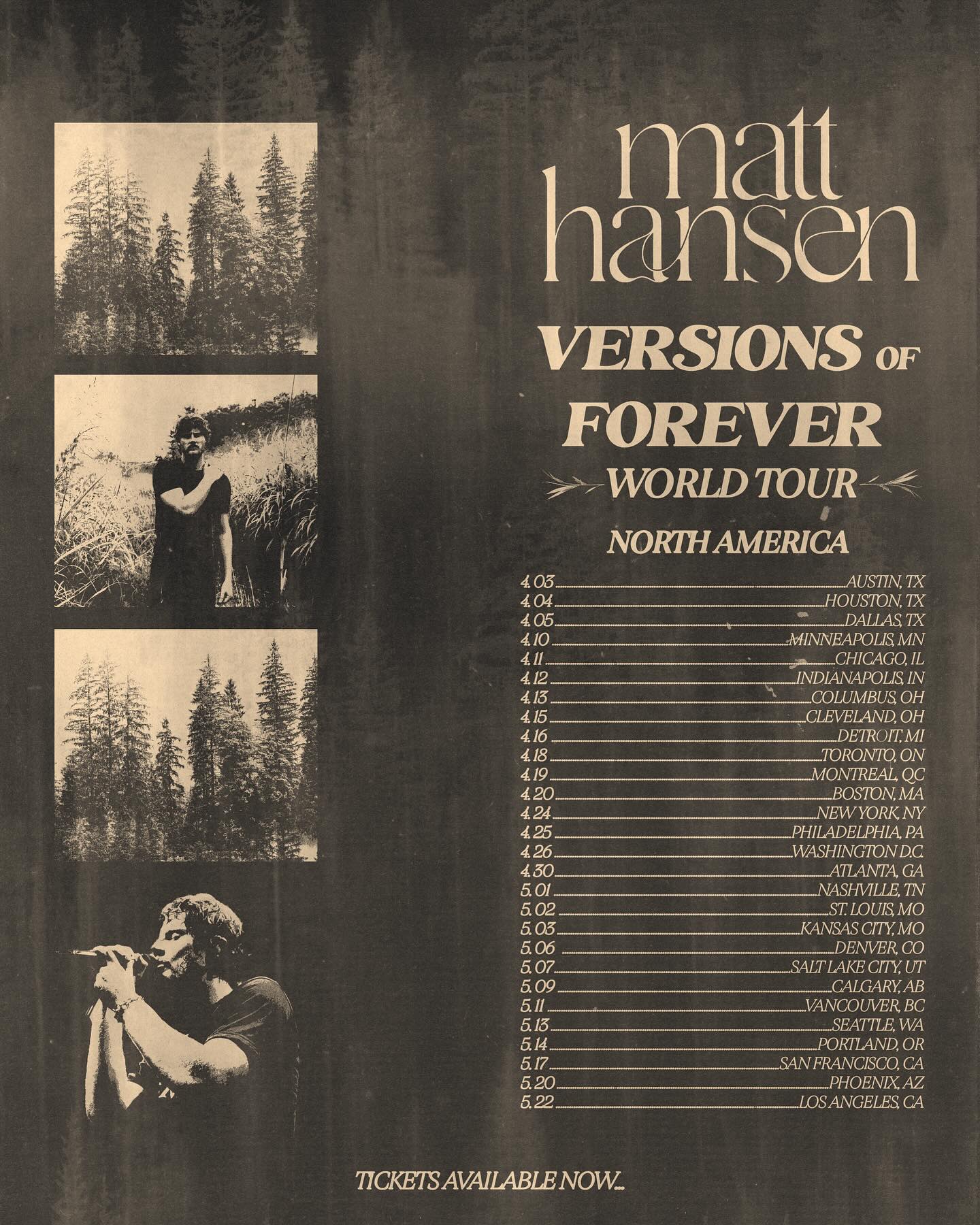 Matt Hansen Version of Forever Tour Poster 2025